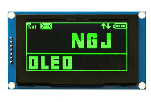 IPS 2.7 inch 7PIN SPI White/Green/Yellow PM OLED Display Screen Module SSD1325 Drive IC 128*64