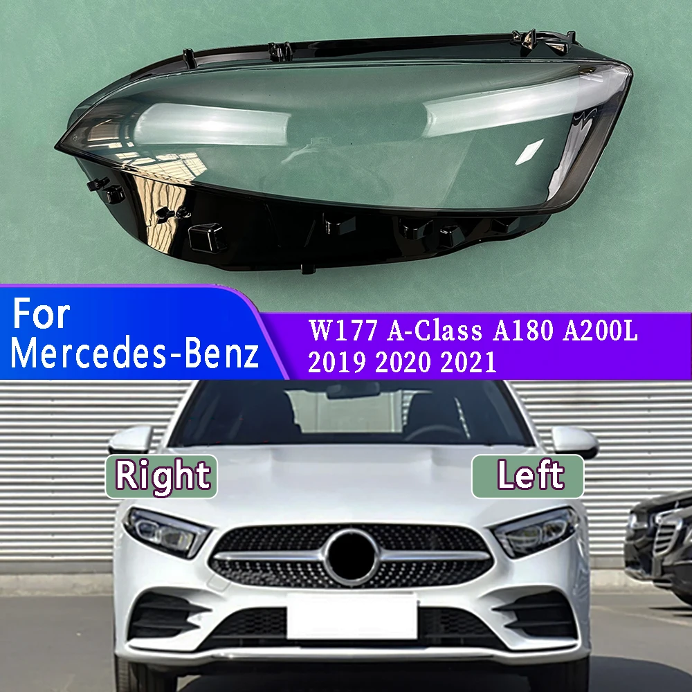 Чехол для передней фары Mercedes-Benz W177 A-Class A180 A200L 2019-2021, прозрачный чехол для передней фары из оргстекла Чехол для передней фары Mercedes-Benz W177 A-Class A180 A200L 2019-2021, прозрачный чехол для передней фары из оргстекла
