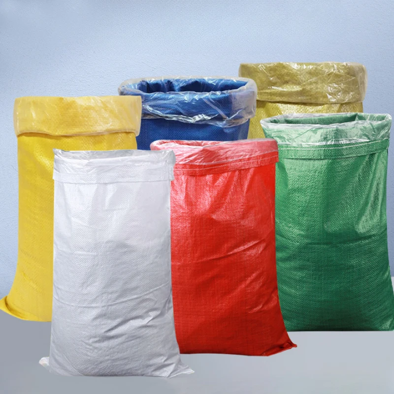 

Bilayer Add Inner Bag Woven Bags Colors Waterproof Film Covering Luggage Express Packing Bag Snake Skin Plastic Storage Bags