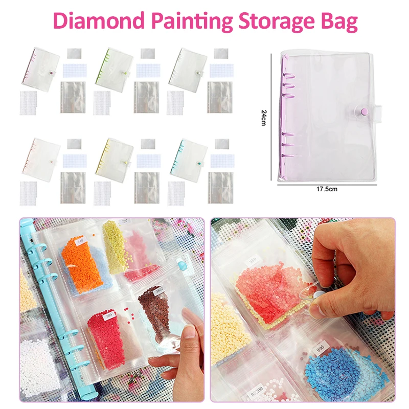 Diamond Painting Accessory Box Diamond Painting Storage Containers Beads Storage Book A5 Binder