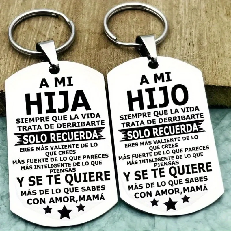 

Inspirational Keychain 1pc,Elegant Silver Finish,Engraved Charm,Perfect Gift for Son&Daughter,Versatile Accessory for Keys&Bags