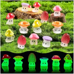 Miniature Luminous Mushroom Figurines for Fairy Garden and Terrarium Decor - Set of 24/48 (Mix)