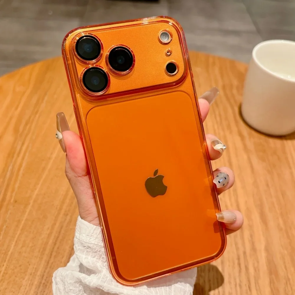 Luxury Clear PC Cover with Camera Lens Protector Film
