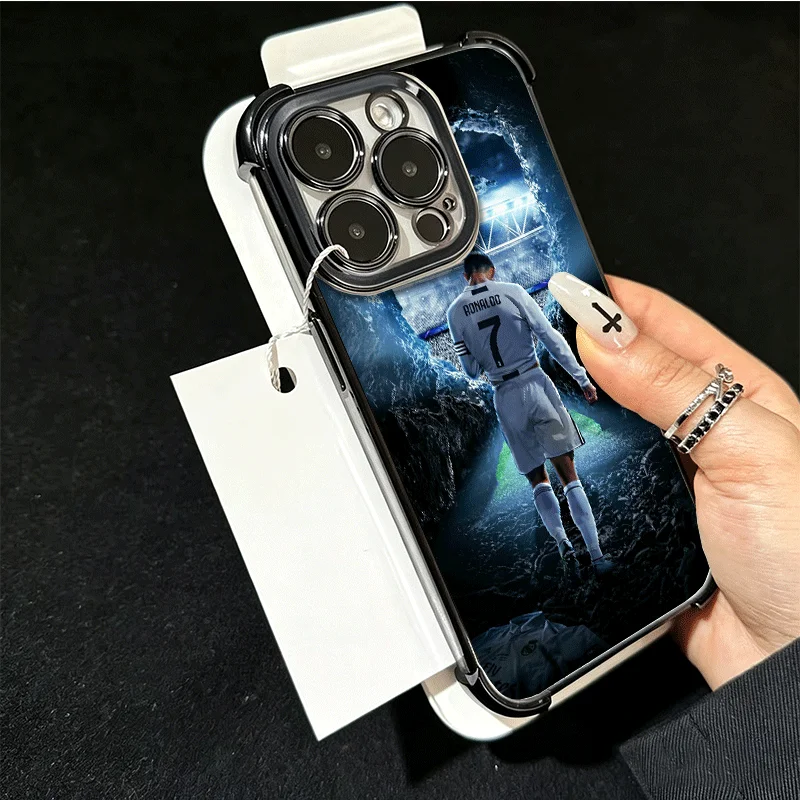 Football Star Soft Phone Case Featuring R-Ronaldo C-CR7 Design
