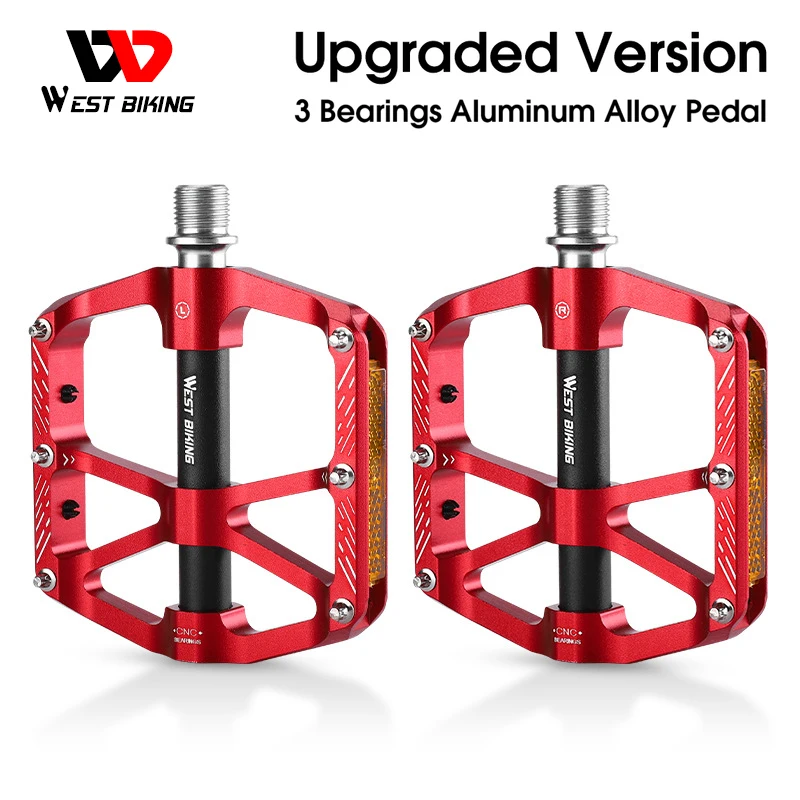 WEST BIKING Ultralight Bicycle Pedals Flat MTB Aluminum Pedals with