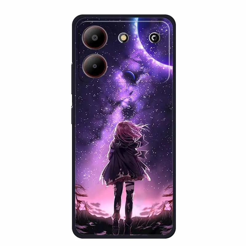 Sleek Black Silicone Soft Back Cover Case