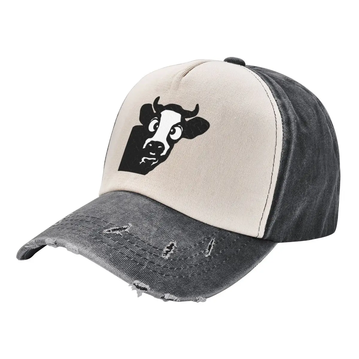

Cross Eyed Cow Baseball Cap custom Hat New In The Hat Trucker Hat Golf Cap Men Caps Women's