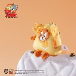 Original Tom and Jerry Plush Keychains - Cute Cheese, Toast, and Hamburger Designs (10cm Cheese Jerry)