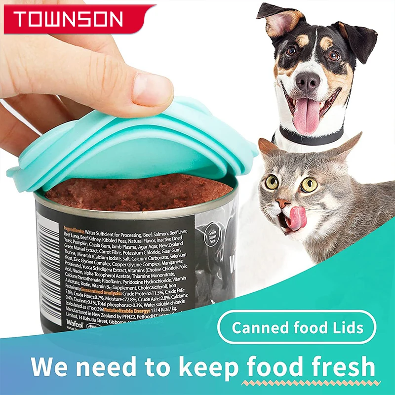 Silicone Pet Food Sealer Cover Silicone Lids Dog Food Cans Silicone