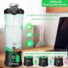 600ml Electric Fruit Juicer Blender Juice Mixer Mini USB Rechargable 6 Blade Juice Cup Juicer Portable Blender Juicer Machine 5