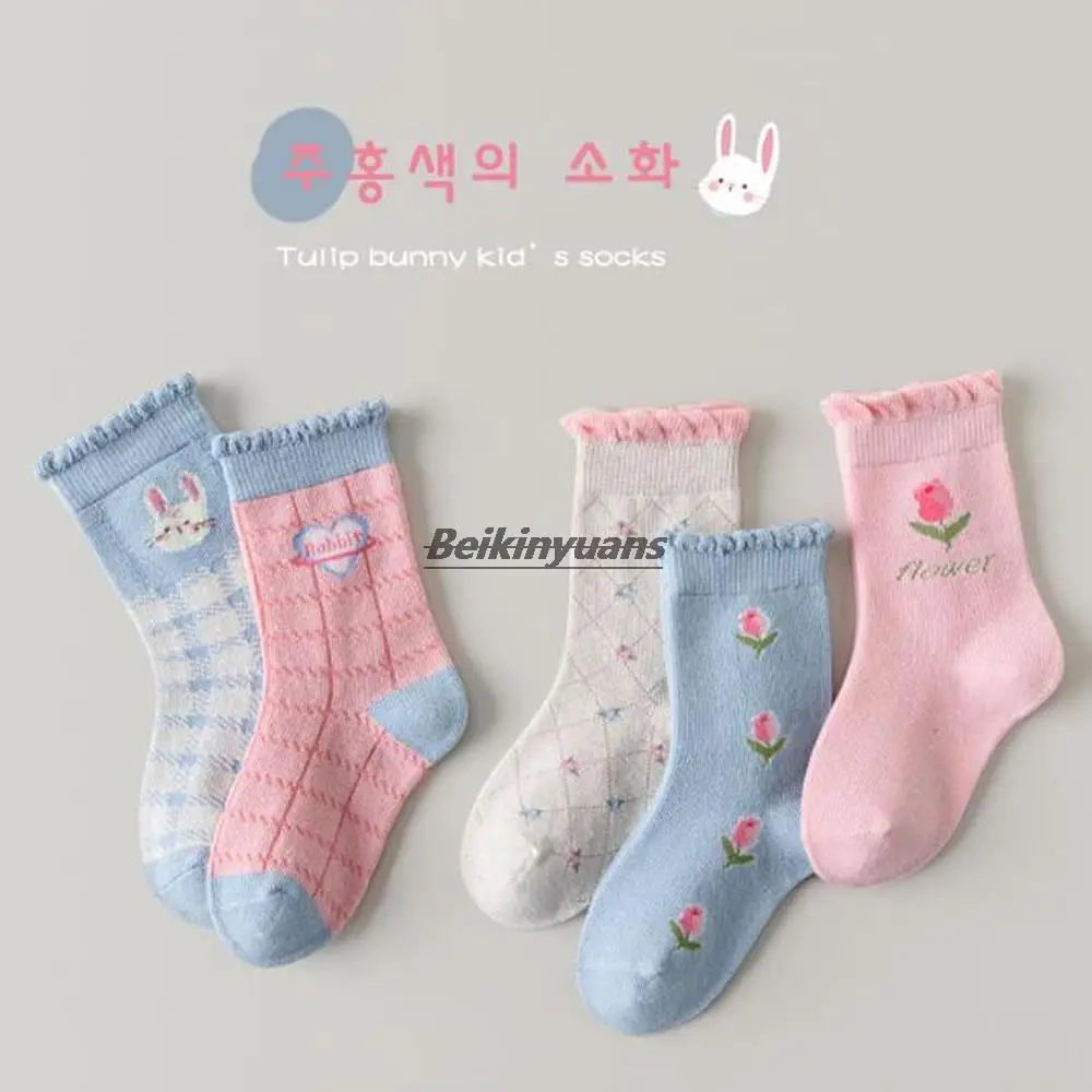 

Socks for girls in spring and autumn, socks for children, cotton socks for girls, cute girls and socks for children