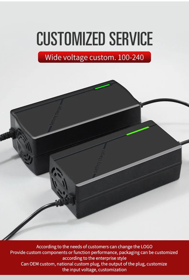 High-performance multi-voltage lithium battery smart fast charger with EU plug