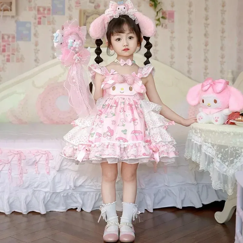 Sanrio My Melody Anime Kawaii Princess Cake Dress Cute Cartoon