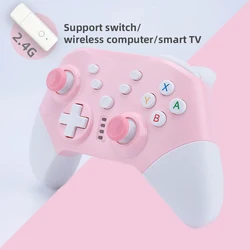 Wireless Pink Game Controller with Dual Motor Vibration (NS20 - 2.4GPink)