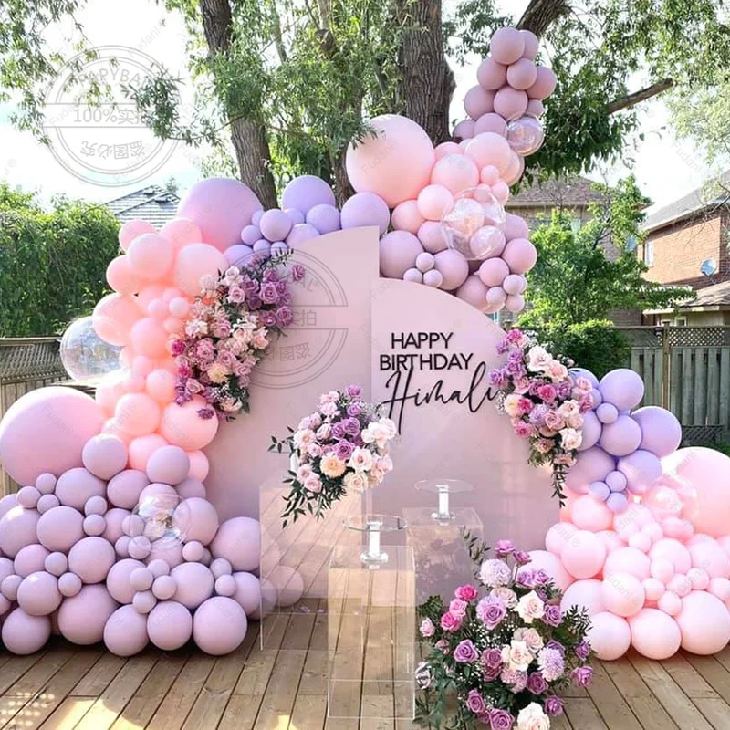 

233pcs Pink Purple Balloon Set Arch Garland Kit For Wedding Birthday Anniversary DIY Balloons Baby Party Decorations Globos
