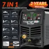 GUOZHI 200A MIG Welder, 7 in 1 Gas MIG/MAG/Gasless Flux Core MIG/Lift TIG/Stick/Spot Welding/Spool Gun Multi-Process, Dual Vo 2