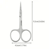 Curved Nose Hair Scissors Small Scissors for Beard Grooming, Eyelashes, Ear Hair Trimming Eyebrow Scissors - Professional Stainl 3