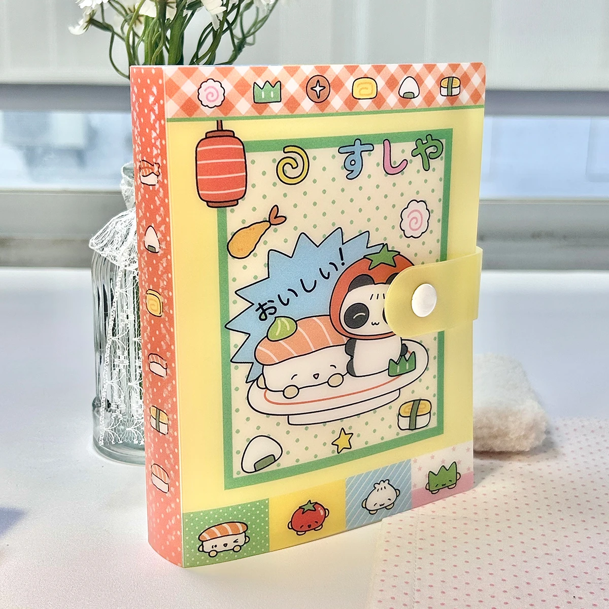 WAKAWAKA Kawaii Panda Theme Storage Album A6 Stitched Folder Cute Sticker Storage 40 Pages for Scrapbooking Material stickers scrapbooking supplies scrapbooking paper
