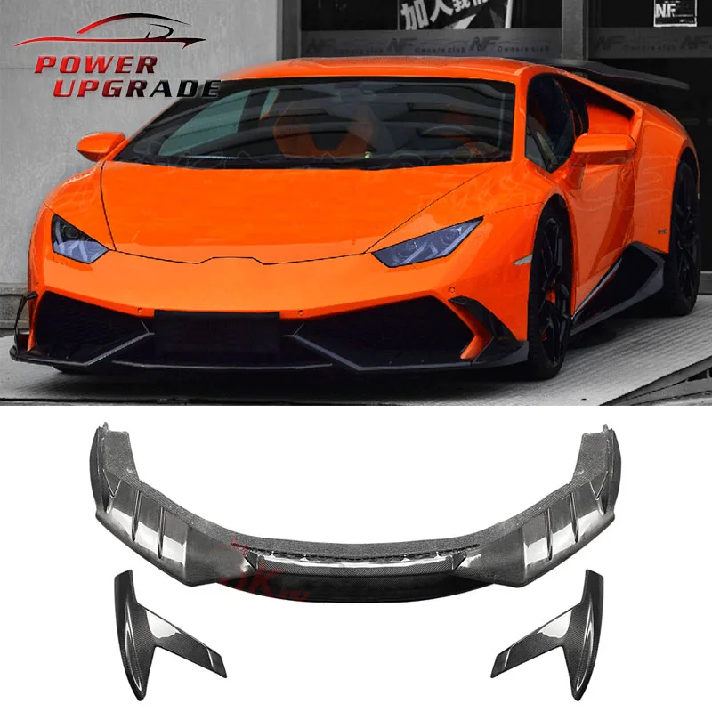 

Mansory Style Carbon Fiber Front Lip Front Bumper For Lamborghini Huracan LP610 LP580 Chin Lip Spoiler Lips Body Ki