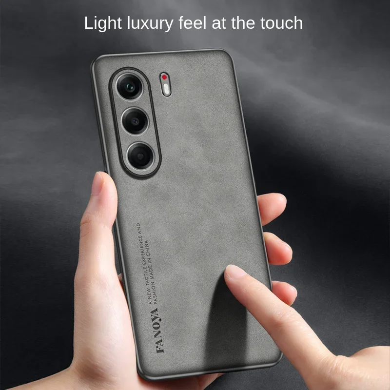 Tecno Camon 40 Leather Matte Back Case with Camera Protector