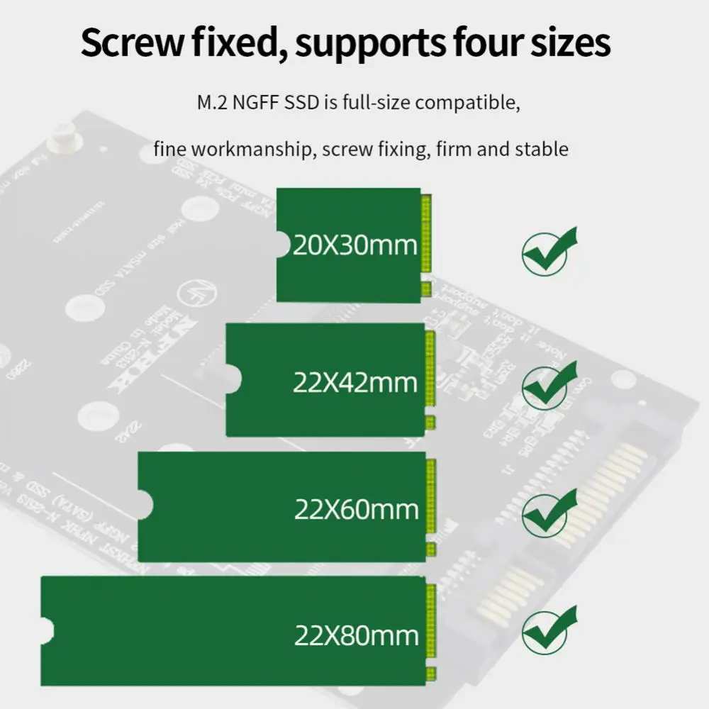 

M.2 SSD To 2.5“ SATA NVMe M.2 NGFF SSD To SFF-8639 Adapter Converter