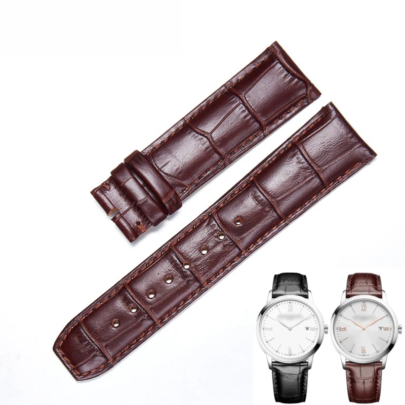 Fuyijia Cinturini In Pelle Bovina Impermeabili Da Uomo Baume-Mercier Unton Cinturino In Stile Originale 20Mm 22Mm Fibbia Ad Ardiglione Cintura In Vera