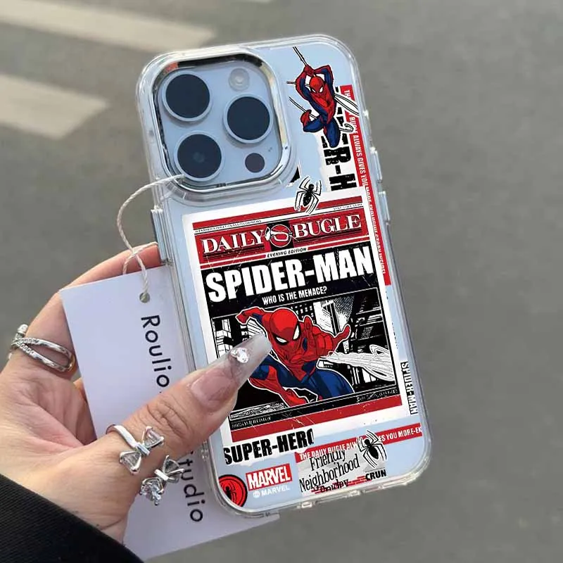 Enhanced Transparent Soft Cover - Cool Y-Spiders M-Man Design Phone Case