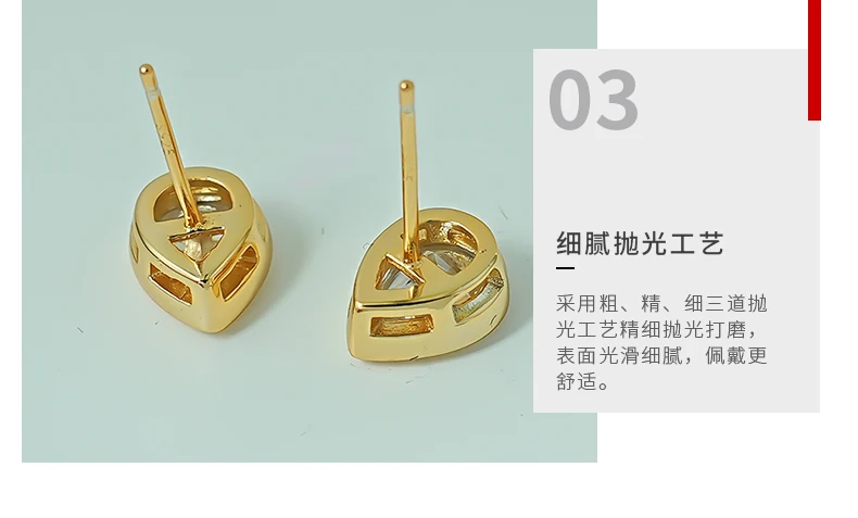 925 Silver Ear Nail Light Luxury Package Set with Water Drop Shape, Cultivating a High Carbon Diamond Versatile Accessory