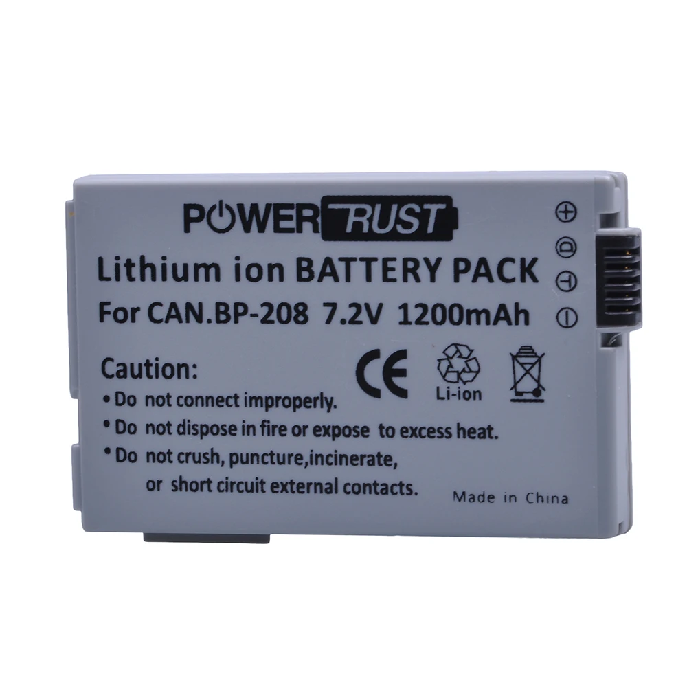 Фото Аккумулятор BP-208 BP208 для камеры Canon DC10 DC19 DC20 DC21 DC22 DC40 DC50 DC51 DC95 DC100 DC200 DC201 DC210 №3