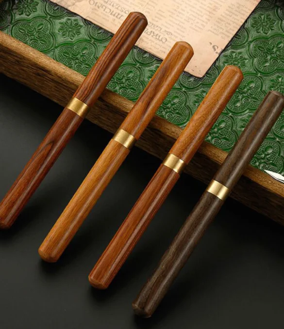 Household Tools Small Pear Black Sandalwood Stainless Steel Tea Needle Sandalwood Tea Knife Exquisite Set