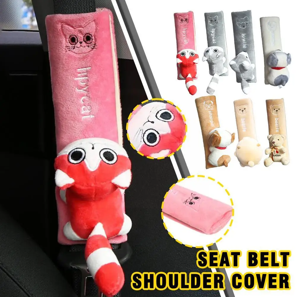 Car Seat Belt Shoulder Protection Cover Cute Personality Protection Shoulder Cartoon Safe Cover Supplies Interior Decoratio C0N7