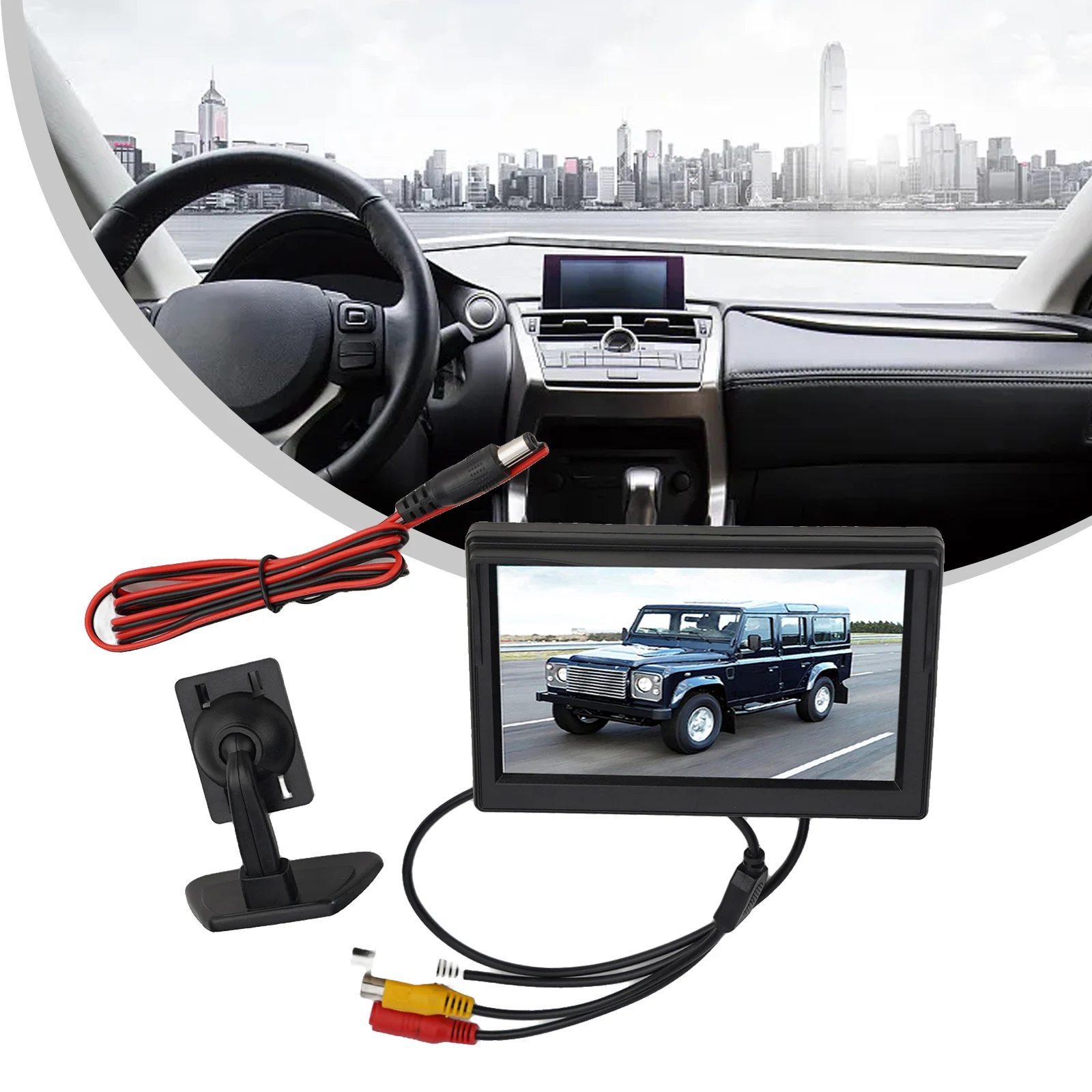 

5.0/4.3Inch TFT LCD Rearview Monitor ABS DC 9V-36V Car Rear View Camera Reversing Parking Kit PAL / NTSC / AUTO Monitor
