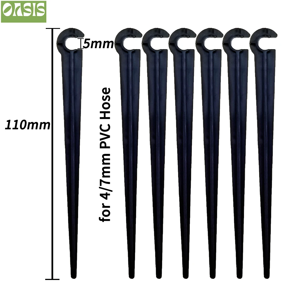 plants irrigation kits irrigation fittings drip irrigation drip irrigation stakes garden dripper 50-200PCS Durable 1/4'' C-type Hook Fixed Stem Support Holder Stakes 4/7mm Hose Flowerpot Drip Irrigation Fitting Greenhouse