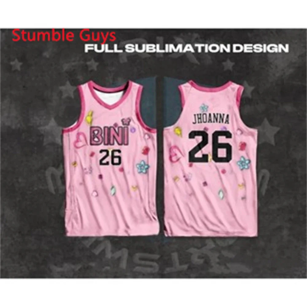 BINI BLOOOMS T-shirt SHEENA VERSE Pink Full Sublimation Vest JERSEY New Summer Short Sleeve Men Women Children Clothes Tops 4