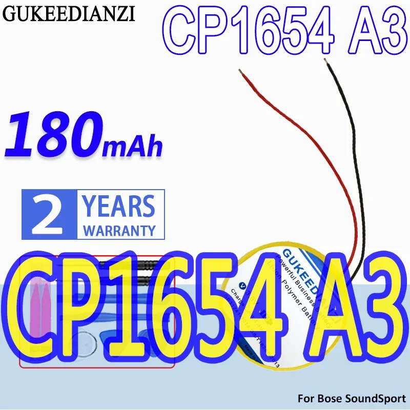 Batteria Gukeedianzi Ad Alta Capacità Cp1654 A3 180Mah Per Batterie Bose Soundsport Wireless,Soundsport Pulse