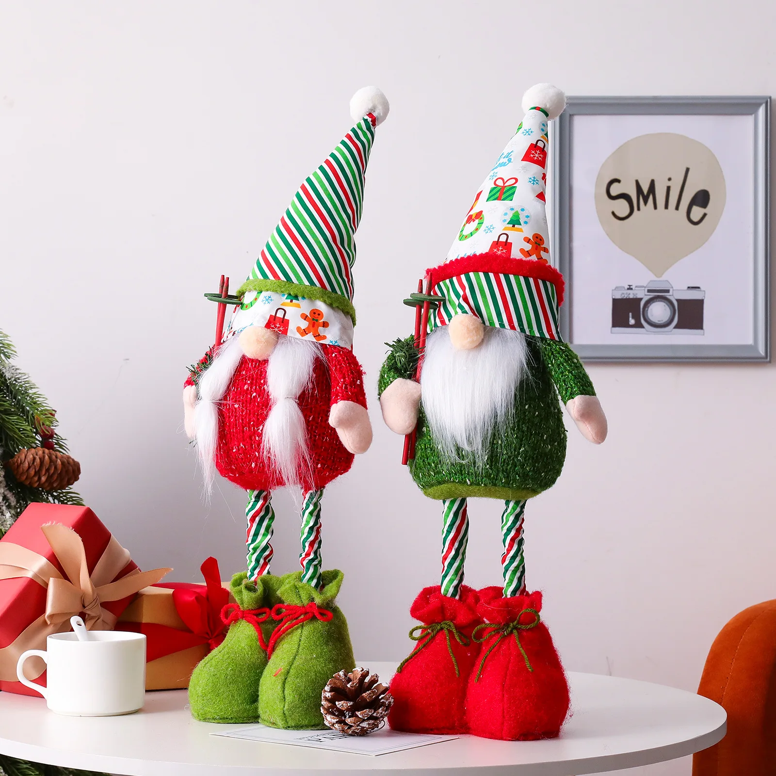 

55cm Santa Claus Elk Snowman gnome Doll Oranments Christmas Pendants Kids 2023 Naviidad Gift Merry Christmas Decor For Home