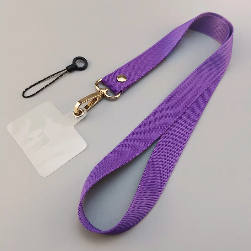 Durable Solid Color Phone Lanyard with Anti-Lost Pendant
