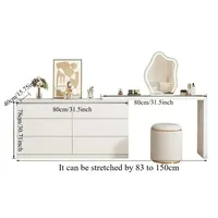 Coiffeuse, simple et moderne, table de maquillage, casier de rangement, plusieurs tailles disponibles, adaptée au dressing de chambre à coucher 5