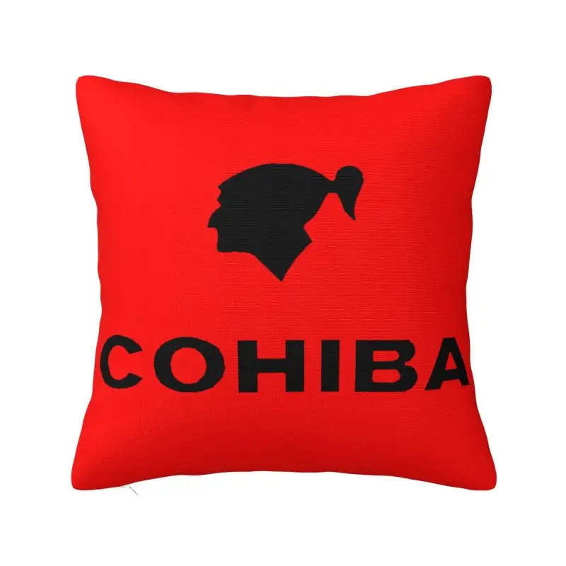 

Custom Black Cohibas Cushion Covers Cuba Cigar Velvet Cute Pillow Case