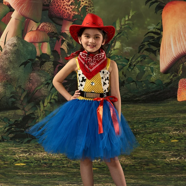Niño Niña Toy Story Jessie Disfraz Lentejuelas Tutú Vestido Cumpleaños  Fiesta 1
