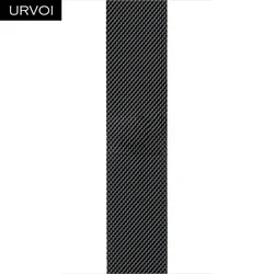 URVOI Stainless Steel Metal Mesh Milanese Loop Strap for 44mm 45mm 46mm 49mm (Black)