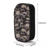 Grunge Pattern With Skulls Rock Pencil Case Classic Pen Box Bags for Student Large Storage Students School Gift Pencilcases 6