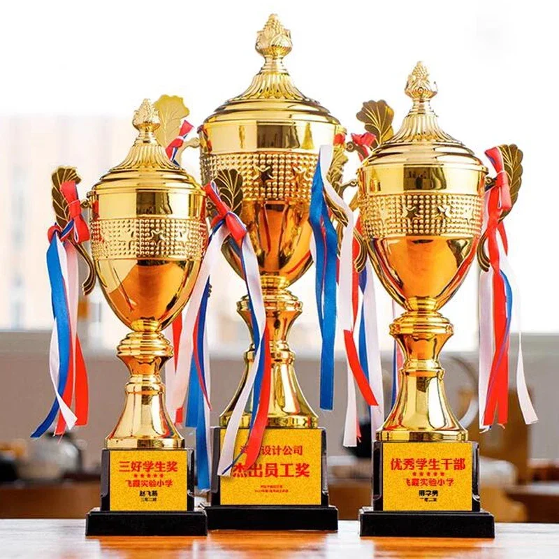 Customized Electroplated Metal Trophy Base Creative, Black Plastic Awards, Excellent Employee Sports, Competition Souvenirs, 1Pc