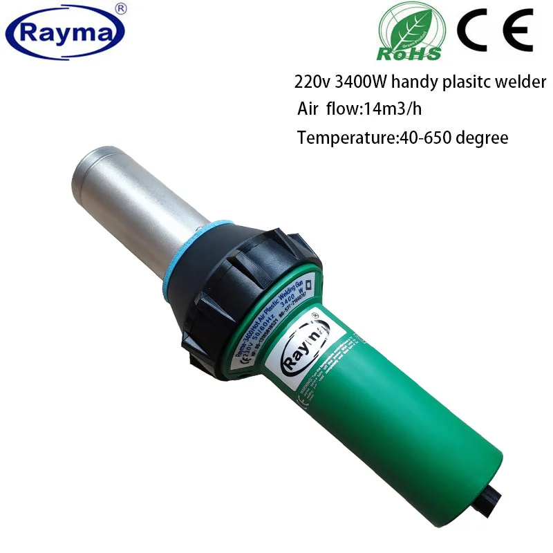 6개입 230V 3400W 휴대용 열풍기 세트 에론 플라스틱 열풍 용접기 DIY 공예 및 가정 수리용 전자식 열풍기