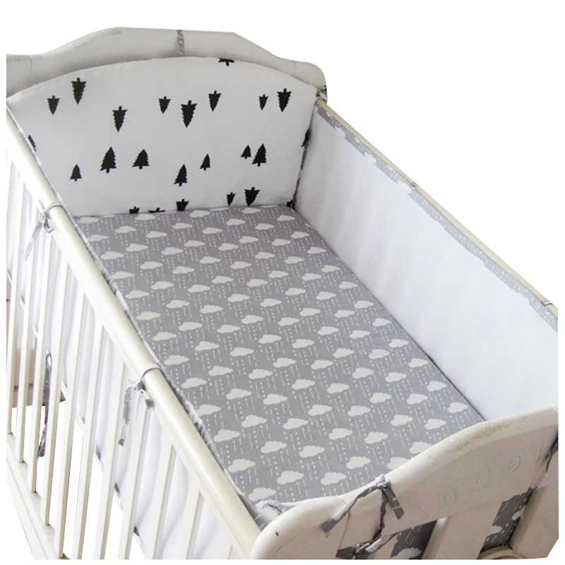 Crib Bumper 5pcs Breathable Summer Cotton Baby Crib Bumpers Newborn