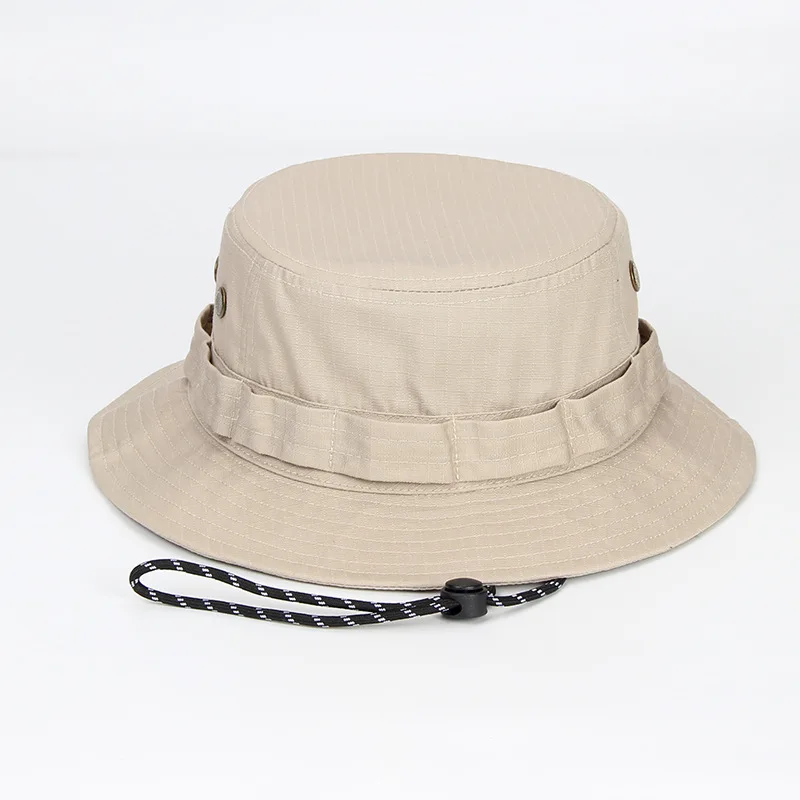 2023 Outdoor Army Green Fisherman Hat Cotton Resistant Sun Fishing Gorro  Pescador Rope Large Cappello Pescatore Bucket Caps - AliExpress