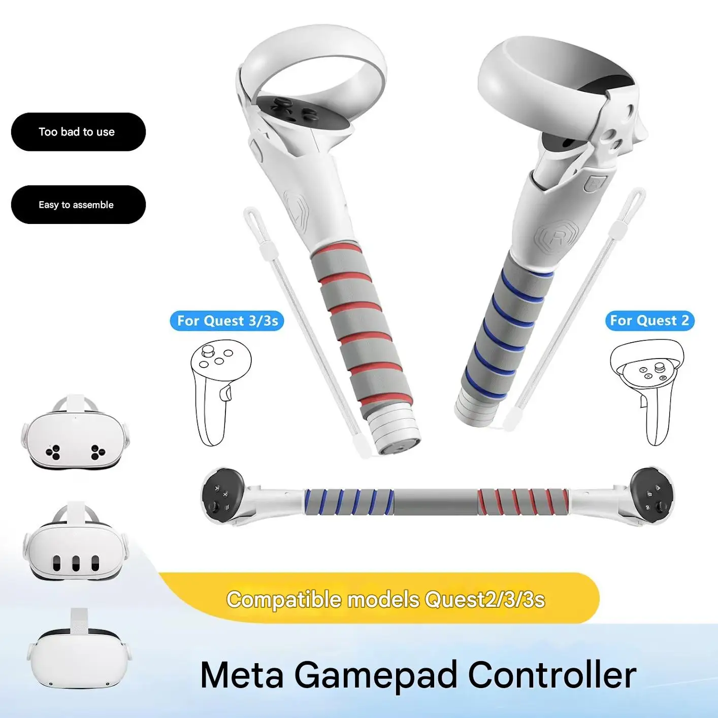 VR Handle Attachments For Meta/Oculus Quest 2 Gorilla Tag