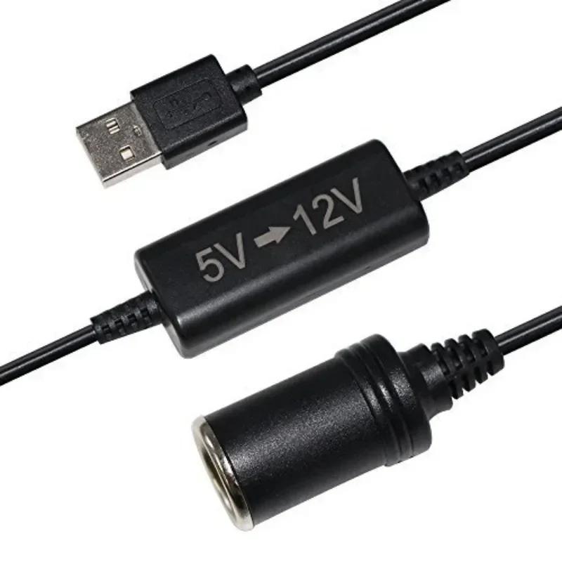 Auto Boost Converter Adapter USB Port To Car Cigarette Lighter Socket Power Cord Transformer Cable Power Supplies