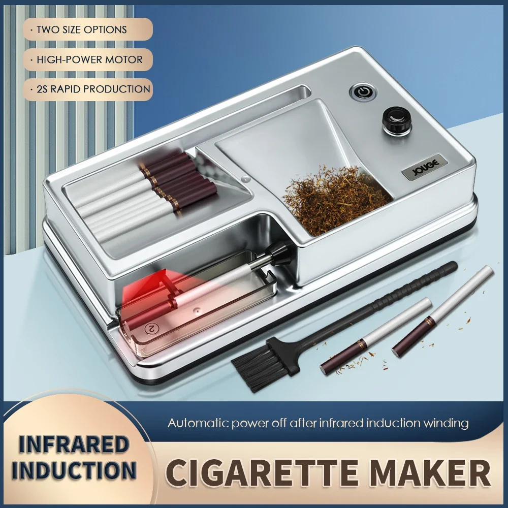 

6.5/8mm Infrared Electric Automatic Cigarette Rolling Machine Injector Tobacco Grind Roller Filling Machine Smoking Accessories