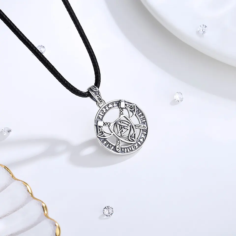 OHAYOO Drakenketting voor heren, 925 sterling zilver, helende amethist, draak, hanger, halsketting, Vikingsieraad, cadeau voor mannen en vrouwen
